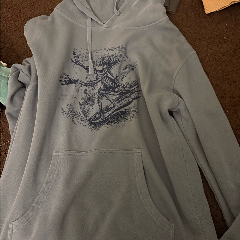 Gray Graphic Hoodie for Men